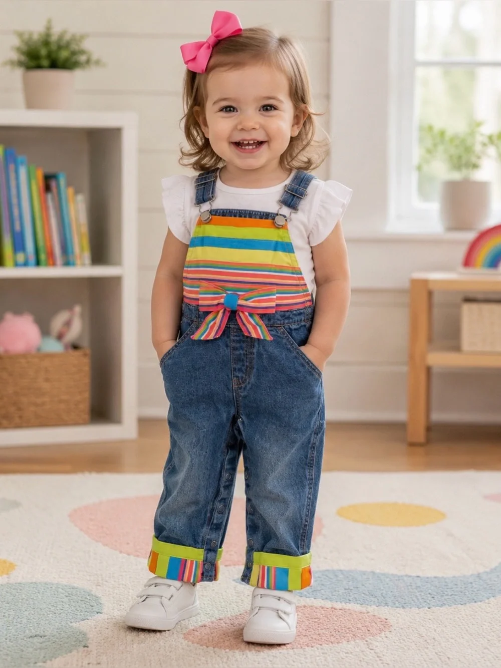 Old Navy Upcycled Toddler Girls Overalls